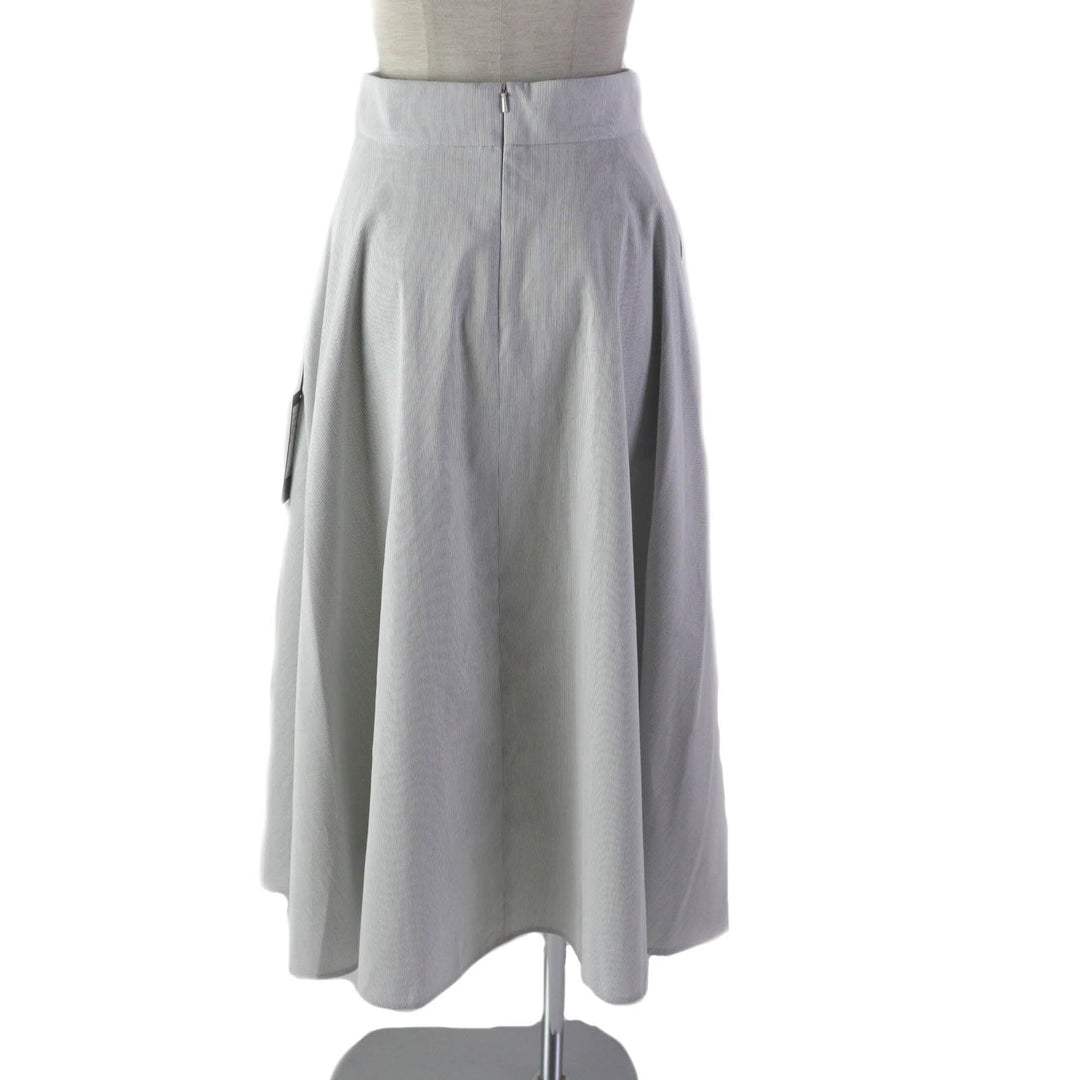 【ドンドン見直し】未使用品★フォクシー 定価121000円 43453 JURA ストライプ柄 マリン フレアスカート 38 ガーメント付 正規
