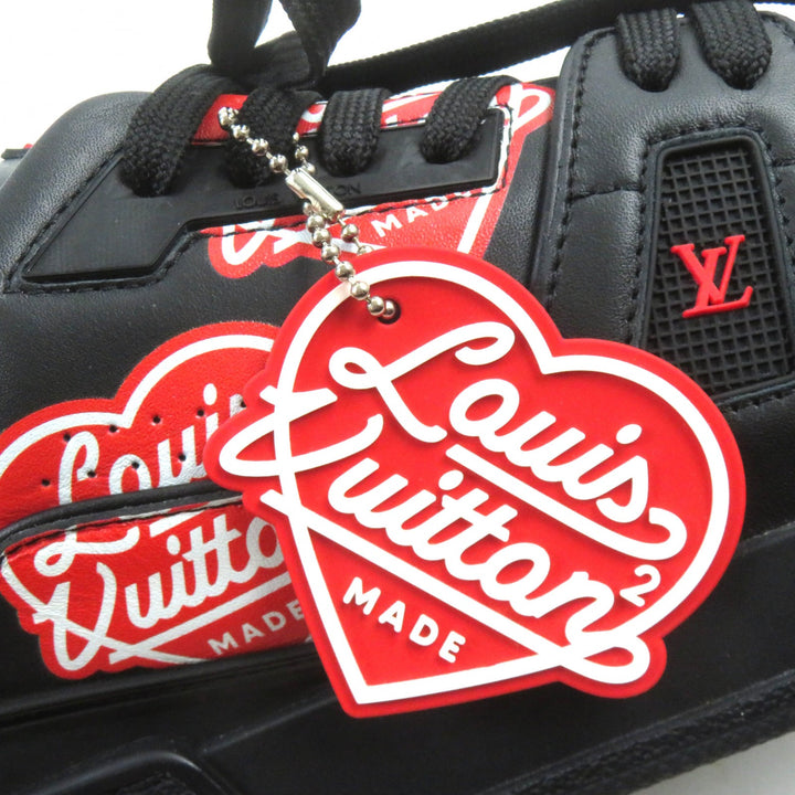 【ドンドン見直し】未使用品△ルイヴィトン NIGO LVトレイナーライン ハートロゴ レザー スニーカー 7.5 保存袋付 伊製 メンズ