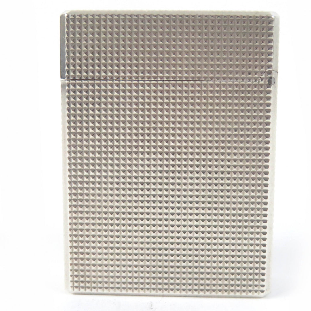 【ドンドン見直し】外装美品☆Dupont デュポン ライン1 ショート ダイヤモンドヘッド ローラー式 ガスライター シルバー 仏製 着火不可