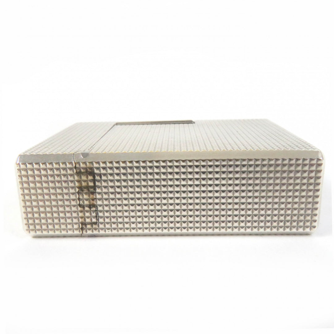 【ドンドン見直し】外装美品☆Dupont デュポン ライン1 ショート ダイヤモンドヘッド ローラー式 ガスライター シルバー 仏製 着火不可