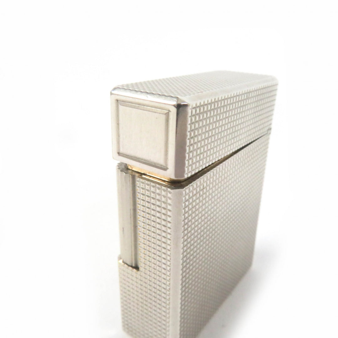 【ドンドン見直し】外装美品☆Dupont デュポン ライン1 ショート ダイヤモンドヘッド ローラー式 ガスライター シルバー 仏製 着火不可