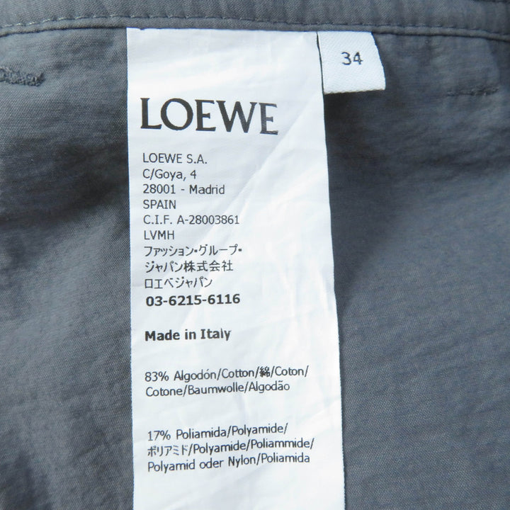 【ドンドン見直し】極美品☆LOEWE ロエベ 22SS S540Y04XAV コットン デザインパンツ ボトムス グレー 34 イタリア製 正規品 レディース
