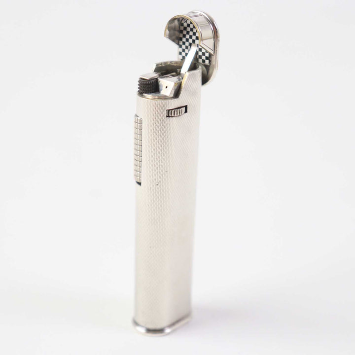 【ドンドン見直し】外装良品◎Dunhill ダンヒル スリム ローラー式 喫煙具 ガスライター シルバー スイス製 メンズ 着火不可