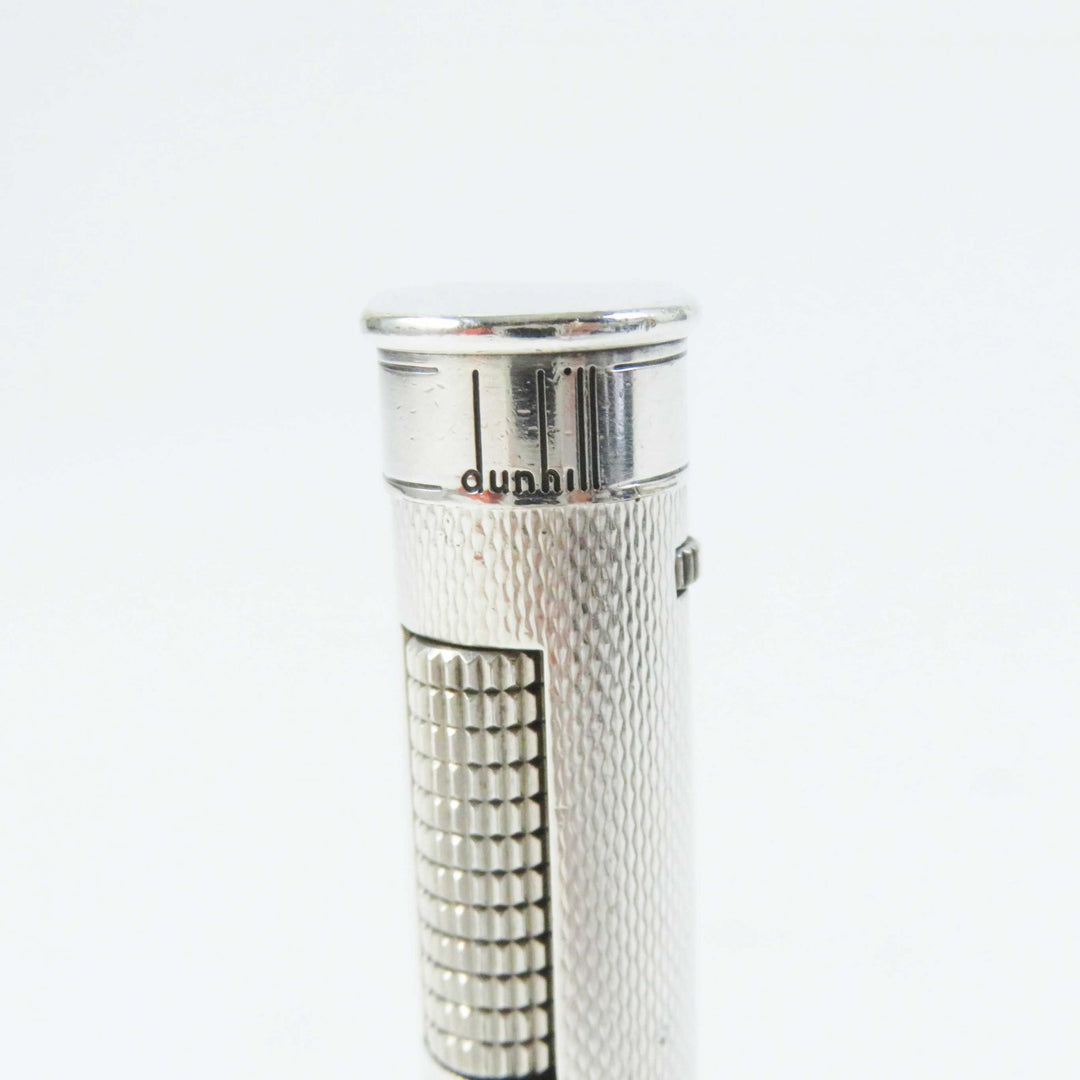 【ドンドン見直し】外装良品◎Dunhill ダンヒル スリム ローラー式 喫煙具 ガスライター シルバー スイス製 メンズ 着火不可