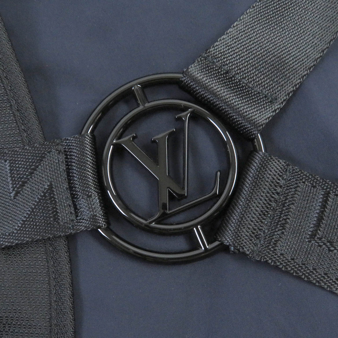未使用品□LOUIS VUITTON ルイヴィトン 19AW ベルトポケット付き ウィンドブレーカー ブルゾン ネイビー 50 イタリア製 正規品 メンズ