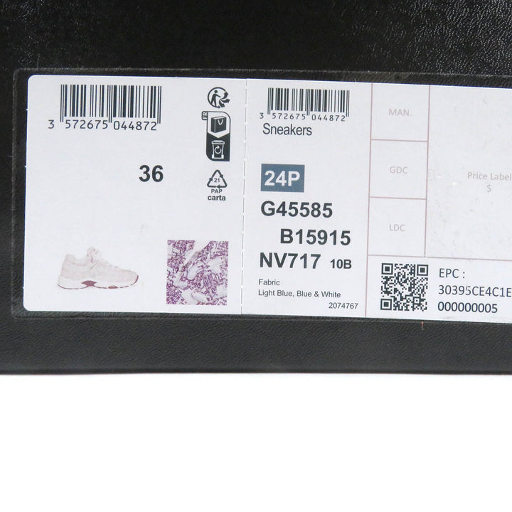 美品□CHANEL シャネル G45585 ココマーク ファブリック 24P ローカットスニーカー ブルー 36 箱・保存袋付き イタリア製 レディース