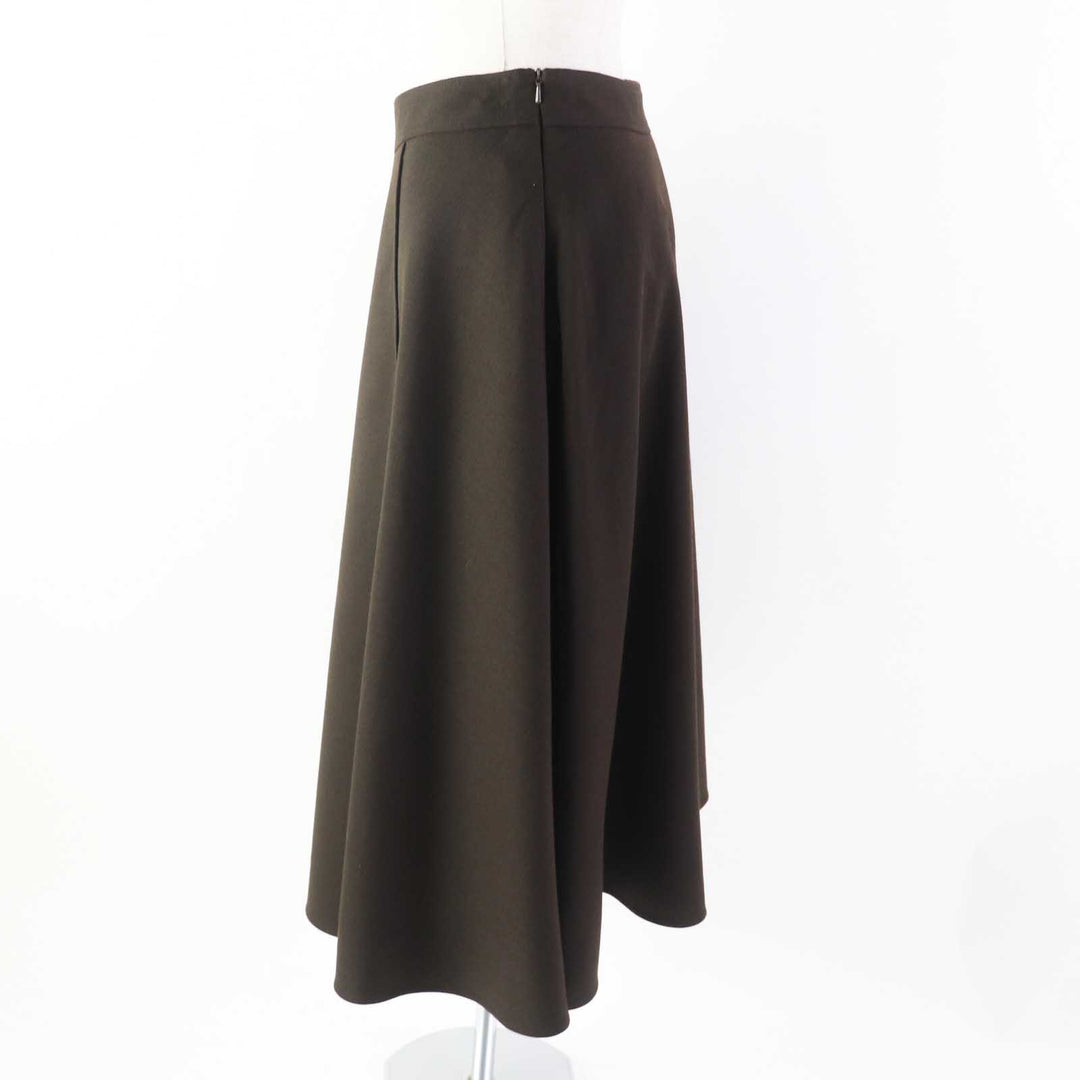 極美品◎FOXEY NEW YORK フォクシー ニューヨーク 22AW 43095 TRAMONTO フレアロングスカート 茶 40 日本製 正規品 参考定価704000円