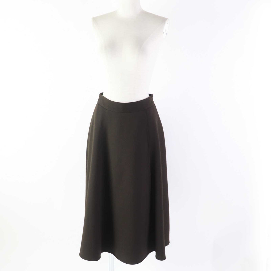 極美品◎FOXEY NEW YORK フォクシー ニューヨーク 22AW 43095 TRAMONTO フレアロングスカート 茶 40 日本製 正規品 参考定価704000円