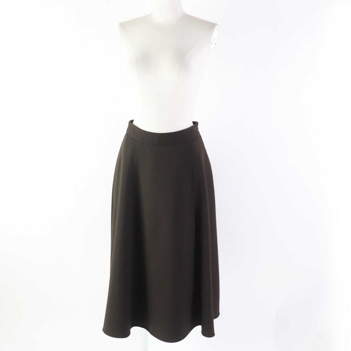 極美品◎FOXEY NEW YORK フォクシー ニューヨーク 22AW 43095 TRAMONTO フレアロングスカート 茶 40 日本製 正規品 参考定価704000円