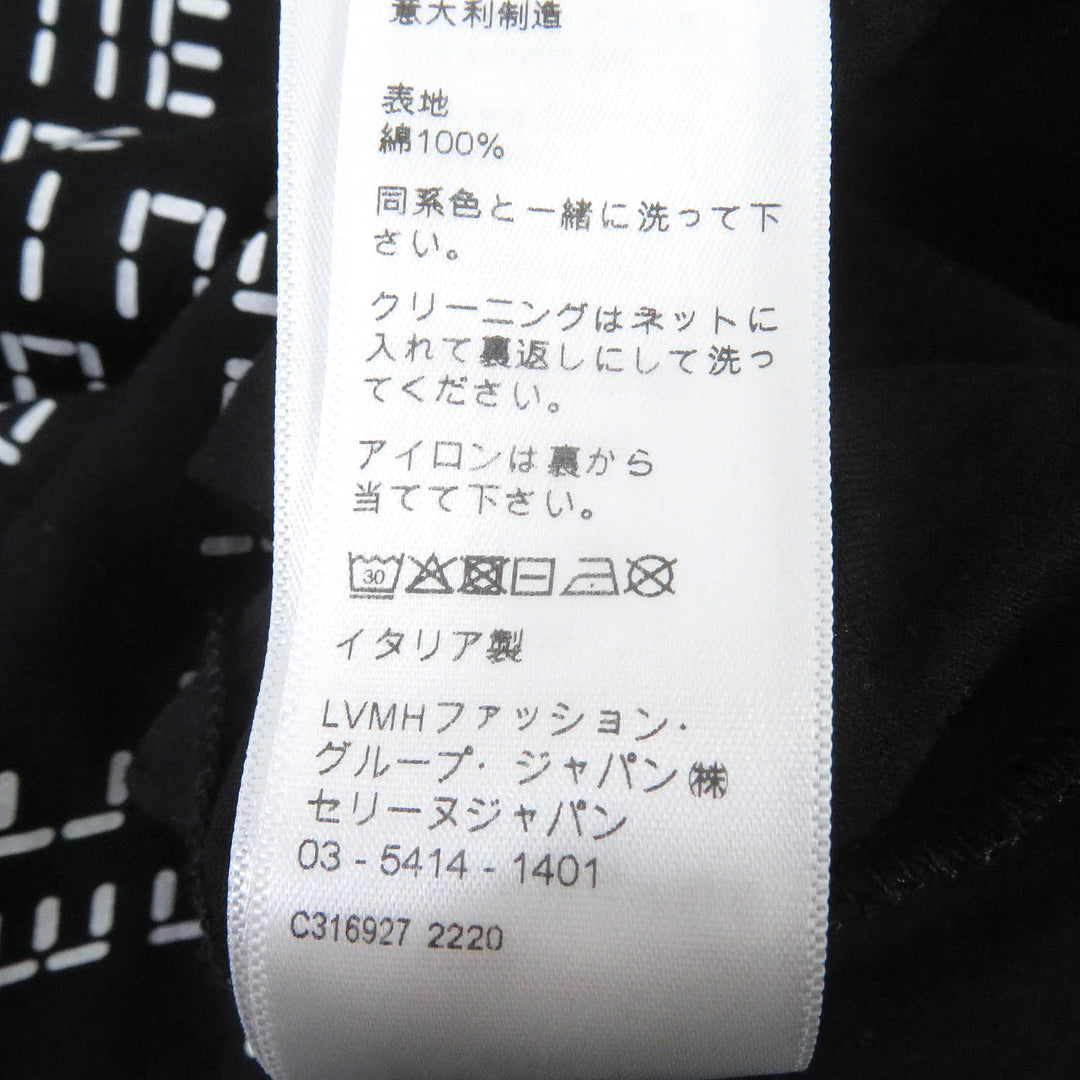 【ドンドン見直し】極美品□セリーヌ 22AW 2X651637O コットン デジタルロゴプリント クルーネック ルーズ 半袖Ｔシャツ M 伊製 正規品