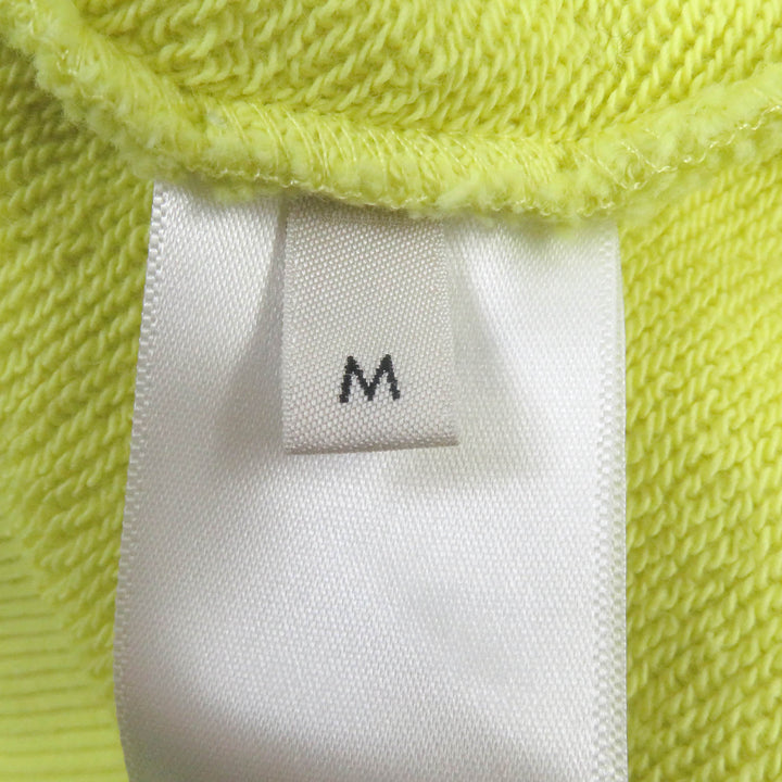 美品□CELINE セリーヌ 2Y369670Q ロゴプリント コットンフリース ルーズフーディー スウェットパーカー イエロー M イタリア製 正規品