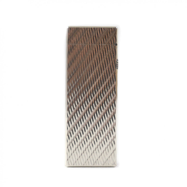 【ドンドン見直し】外装美品★Dunhill ダンヒル ウェーブ柄 ローラー式 ガス ライター シルバー スイス製 メンズ 着火不可