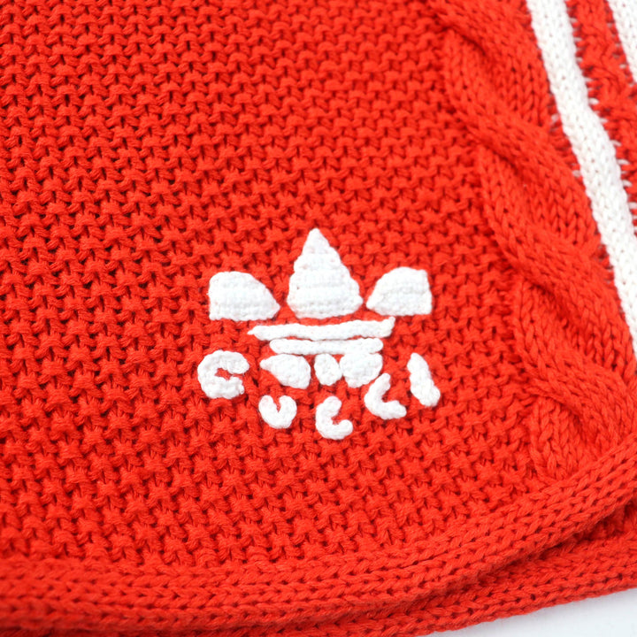 【ドンドン見直し】未使用品★グッチ アディダス 693835 リネン コットン トレフォイル刺繍入り ニット ショートパンツ M 伊製 正規品