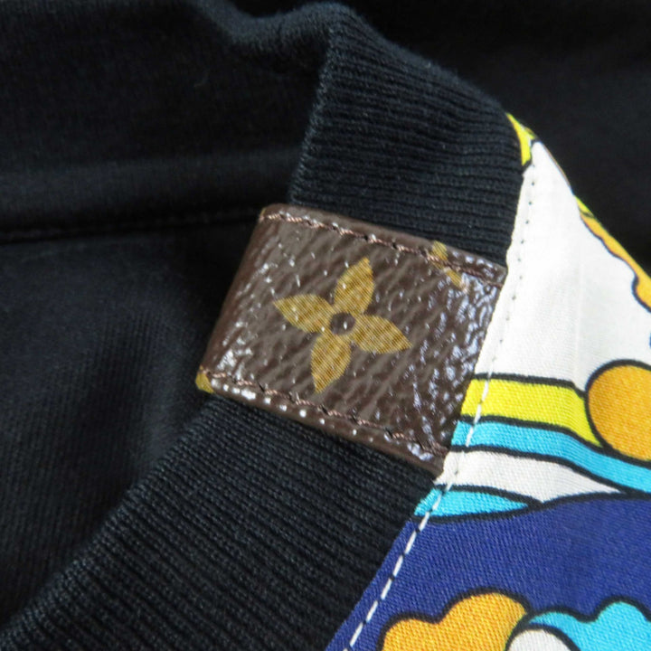 【ドンドン見直し】極美品◎LV ルイヴィトン コットン シルク モノグラムキャンバスレザー使い 切替デザイン 半袖 ワンピース S 正規品