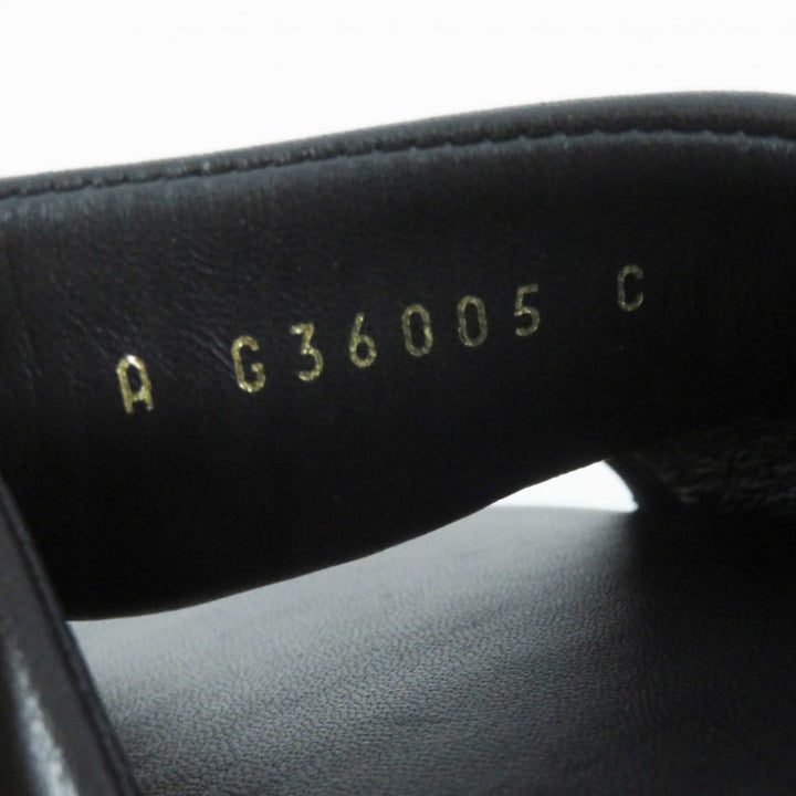 【ドンドン見直し】未使用品◎CHANEL シャネル G36005 ココマーク Fパールチェーン付き フラット レザー サンダル L 箱・保存袋付