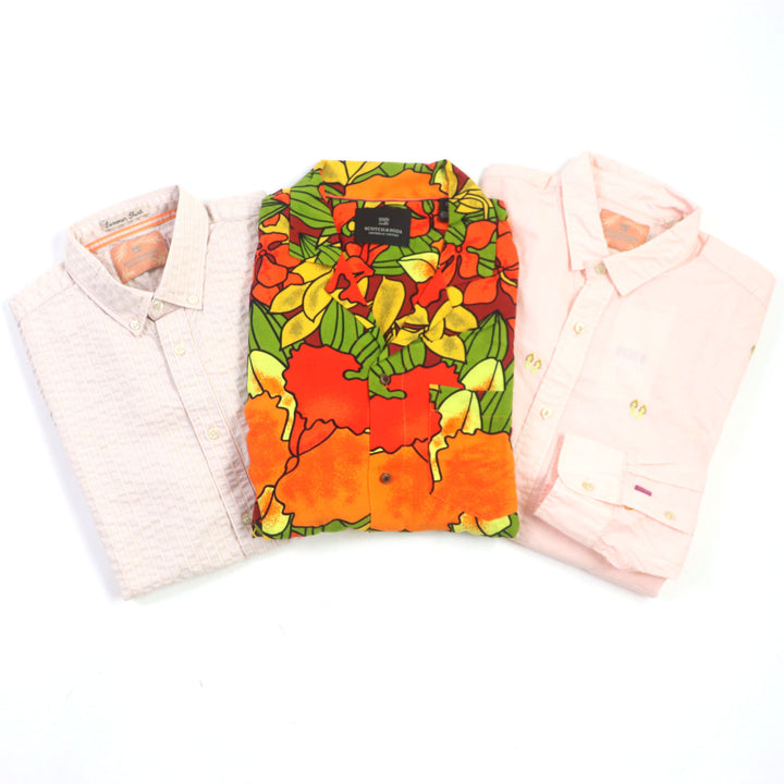 未使用品▼SCOTCH＆SODA スコッチ&amp;ソーダ コットン100% 半袖シャツ・長袖シャツ レーヨン100% 半袖アロハシャツ 3点セット S 正規品