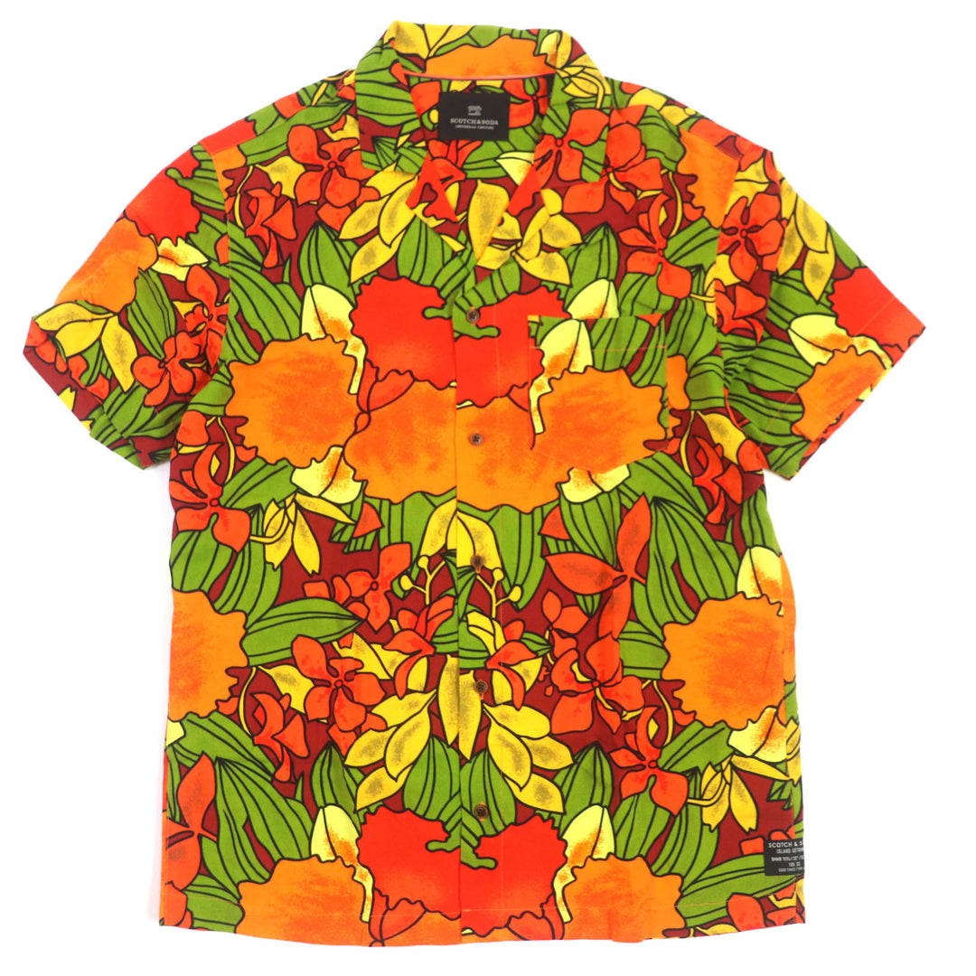 未使用品▼SCOTCH＆SODA スコッチ&amp;ソーダ コットン100% 半袖シャツ・長袖シャツ レーヨン100% 半袖アロハシャツ 3点セット S 正規品
