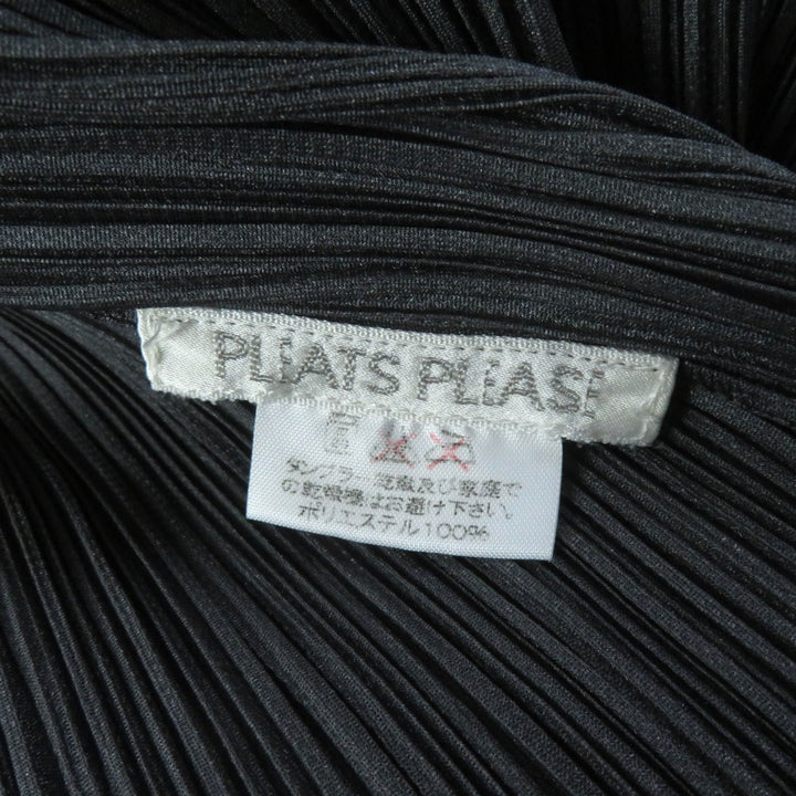 極美品★PLEATS PLEASE プリーツプリーズ イッセイミヤケ Uネック ノースリーブ カットソー グレー 日本製 正規品 レディース