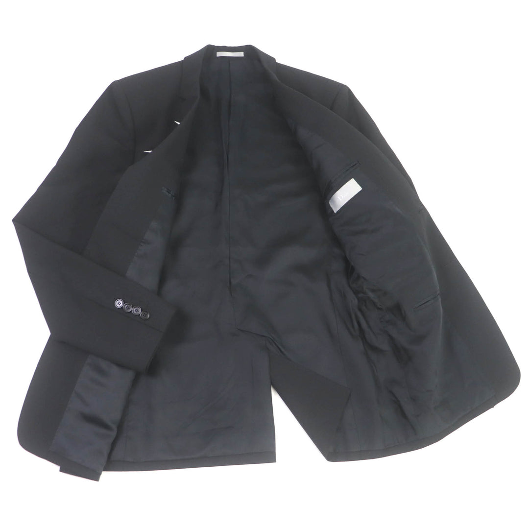 極美品□ディオールオム 18AW 833C255W2831 トライバルパッチ シングル テーラードジャケット ブラック 48 イタリア製 正規品 メンズ