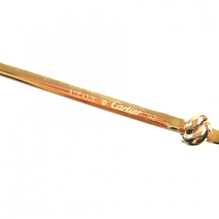 良品▼Cartier カルティエ CT0246S 001 トリニティ ロゴ入り サングラス ブラック ゴールド 54□20 140 ケース付き フランス製 メンズ