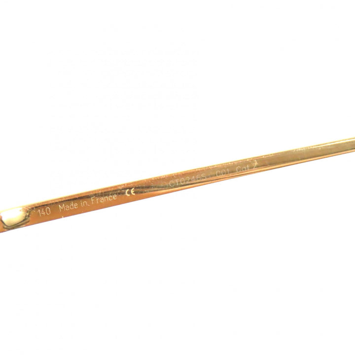 良品▼Cartier カルティエ CT0246S 001 トリニティ ロゴ入り サングラス ブラック ゴールド 54□20 140 ケース付き フランス製 メンズ