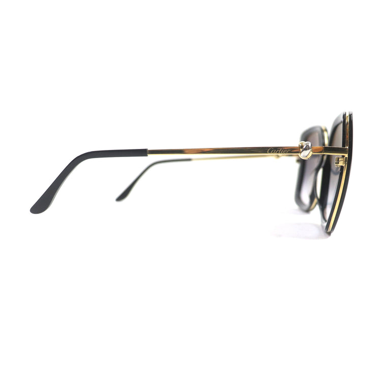 良品▼Cartier カルティエ CT0246S 001 トリニティ ロゴ入り サングラス ブラック ゴールド 54□20 140 ケース付き フランス製 メンズ