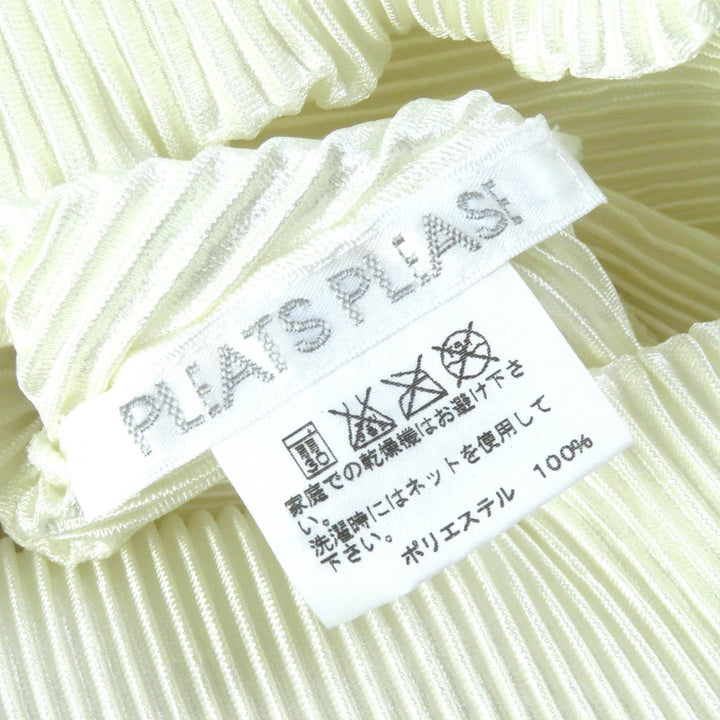 極美品△プリーツプリーズ イッセイミヤケ PP23-FT275 ノースリーブ ワンピース チュニック アイボリー 3 日本製 正規品 レディース