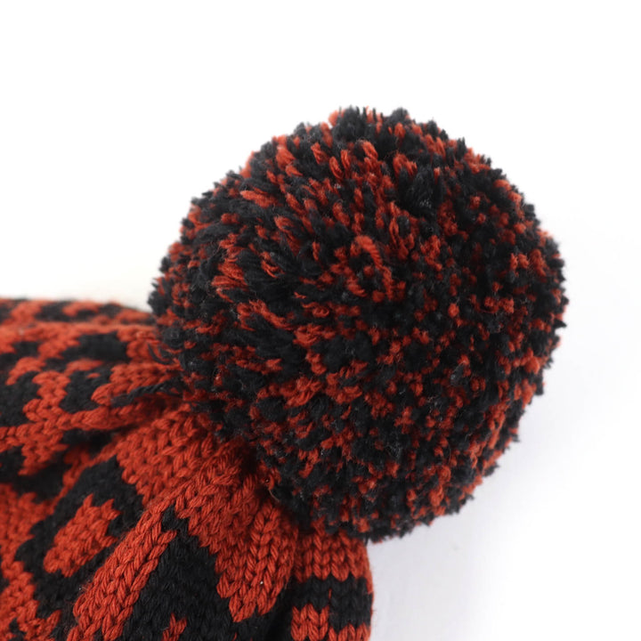 極美品☆Missoni ミッソーニ ウール100％ ロゴ入り ニット帽子 ニットキャップ ブラウン ブラック イタリア製 正規品 レディース