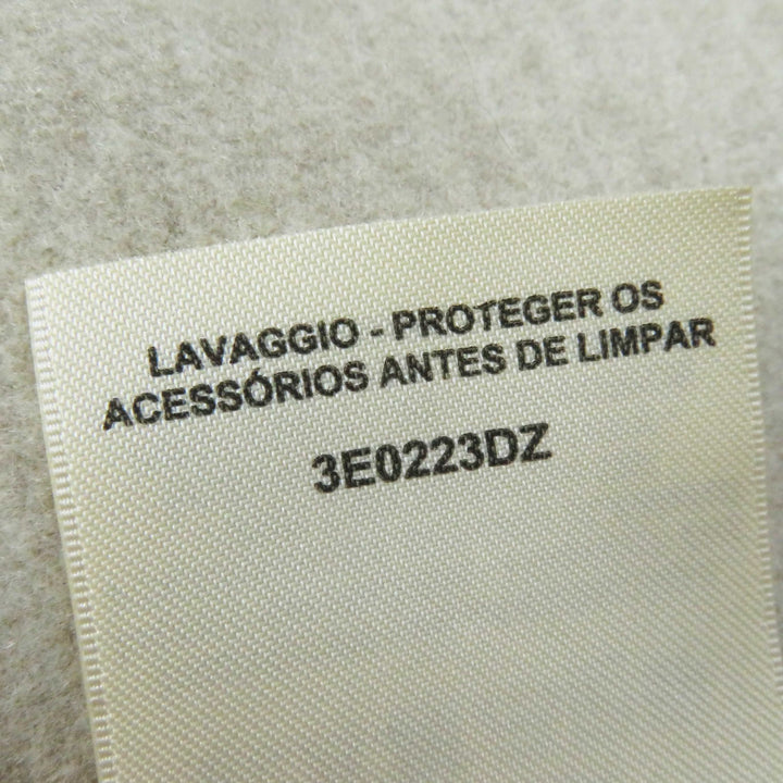 未使用品◎HERMES エルメス 3E0223DZ カシミヤ100％ シルバー金具 ラムレザー使い ロング丈 ジレ／ベスト ベージュ 36 正規品 レディース