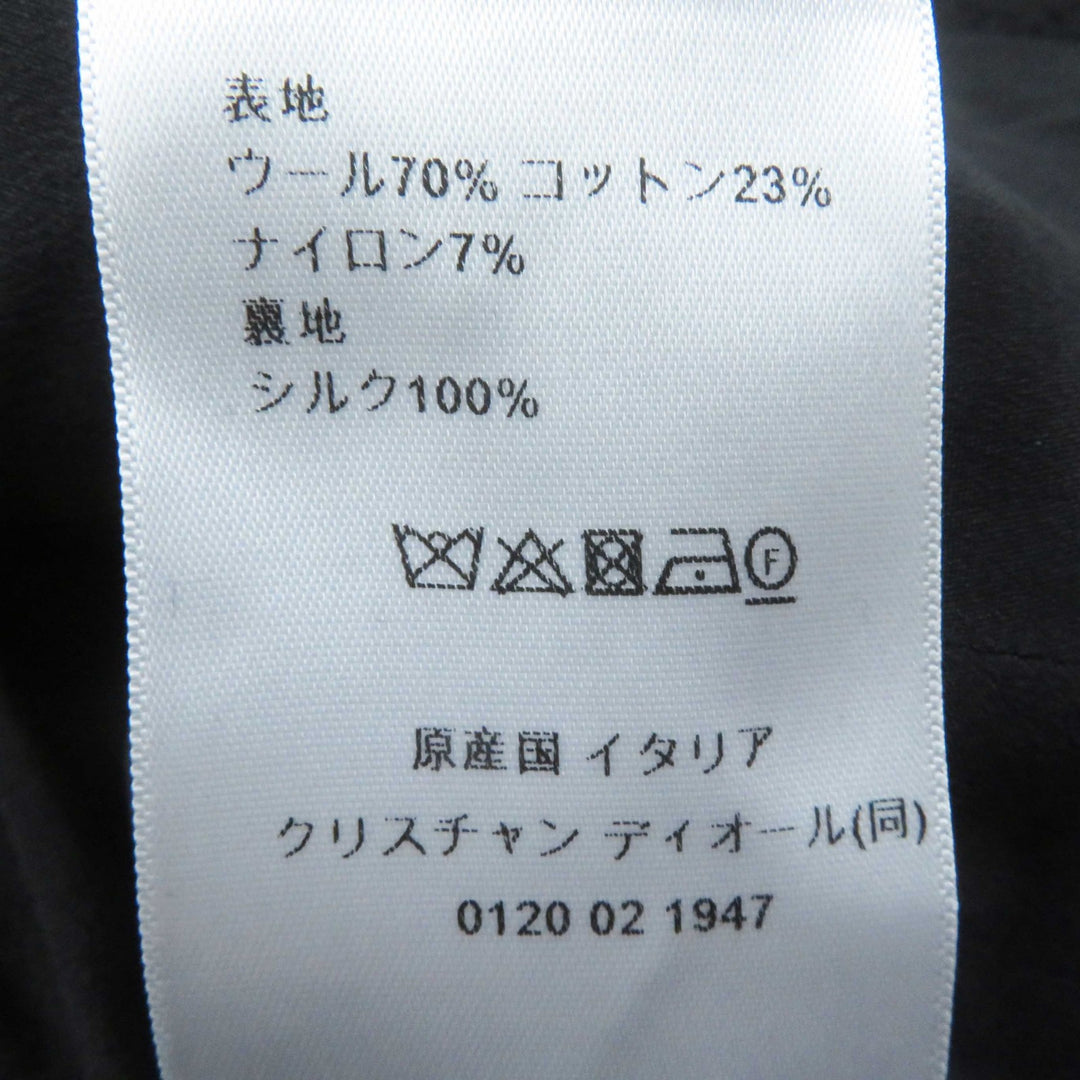 未使用品◎クリスチャンディオール 24年製 421V27A1761 バージンウール &amp; コットン ブークレ ロゴボタン ジャケット 黒 40 定価620000円
