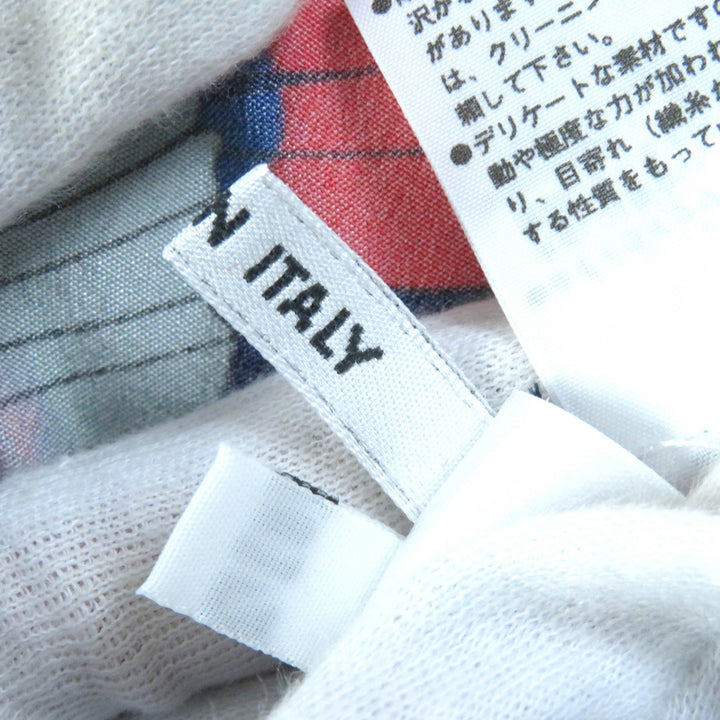 美品△レオナール シルク100% 一部総柄 レイヤードデザイン ノースリーブ ドレス ワンピース マキシ丈 青 マルチ 伊製 正規品 レディース