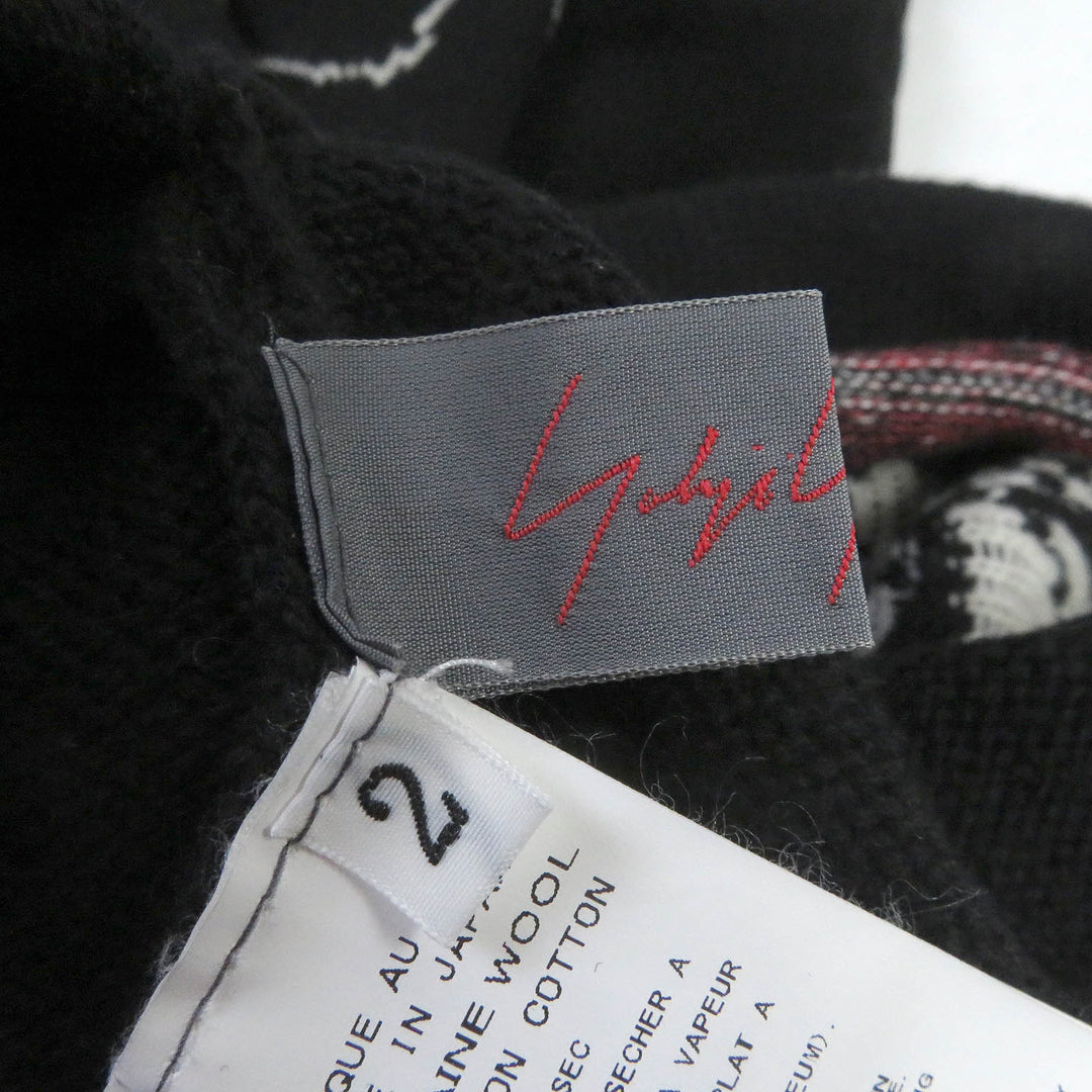 美品□Yohji Yamamoto ヨウジヤマモト 16AW NR-K02-162 ウール コットン ロング丈 タートルネックニット セーター 黒 2 正規品 メンズ