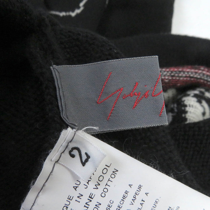 美品□Yohji Yamamoto ヨウジヤマモト 16AW NR-K02-162 ウール コットン ロング丈 タートルネックニット セーター 黒 2 正規品 メンズ