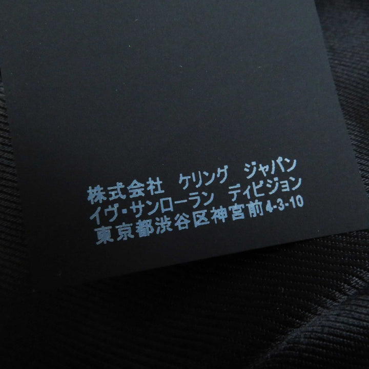 美品◎サンローランパリ 18AW 530735 マルチピンバッジアンドスタッズ モーターサイクルレザージャケット ライダースジャケット 黒 34