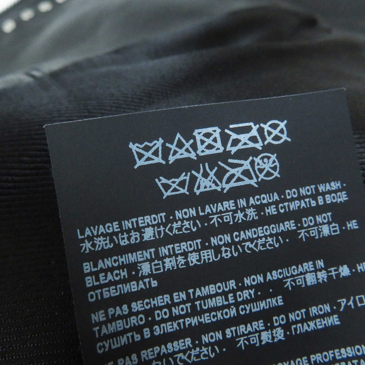 美品◎サンローランパリ 18AW 530735 マルチピンバッジアンドスタッズ モーターサイクルレザージャケット ライダースジャケット 黒 34