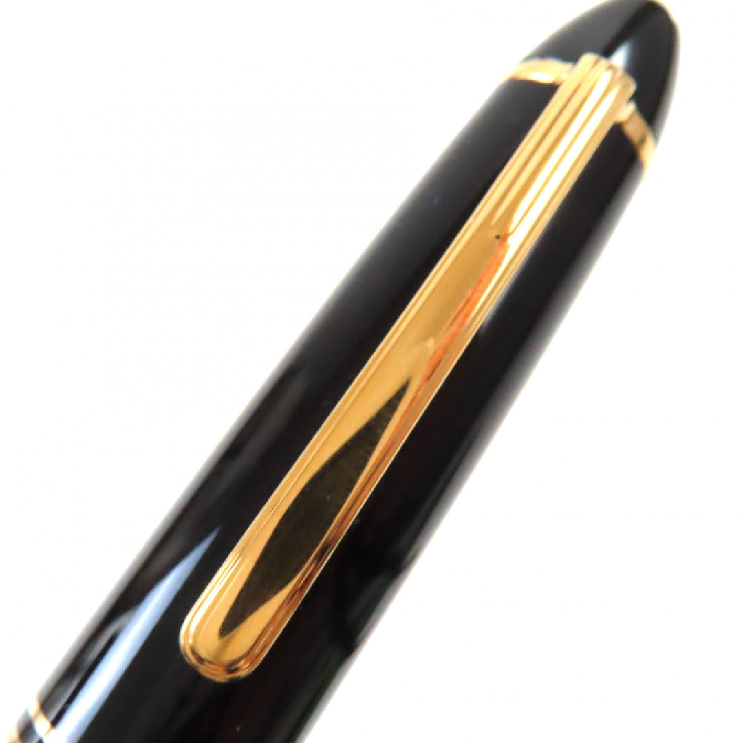 極美品▼MONTBLANC モンブラン マイスターシュテュック 146 ペン先14K Bニブ ホワイトスター 万年筆 ブラック ゴールド ドイツ製