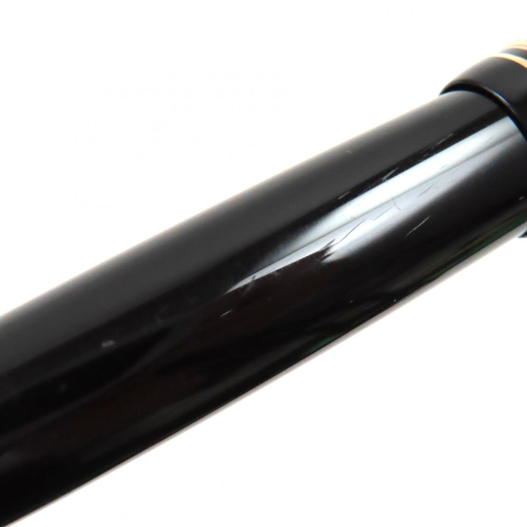 極美品▼MONTBLANC モンブラン マイスターシュテュック 146 ペン先14K Bニブ ホワイトスター 万年筆 ブラック ゴールド ドイツ製