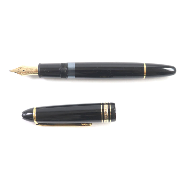 極美品▼MONTBLANC モンブラン マイスターシュテュック 146 ペン先14K Bニブ ホワイトスター 万年筆 ブラック ゴールド ドイツ製