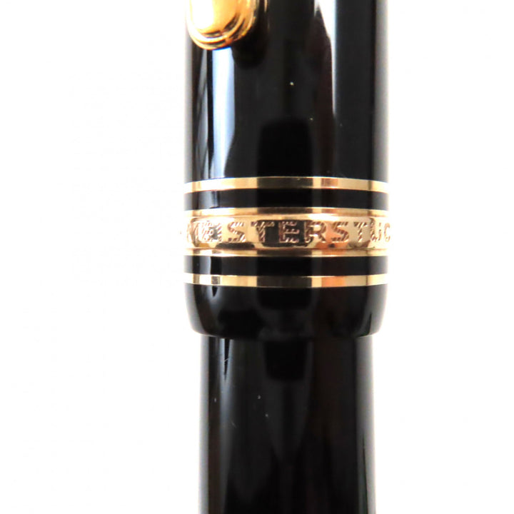 極美品▼MONTBLANC モンブラン マイスターシュテュック 146 ペン先14K Bニブ ホワイトスター 万年筆 ブラック ゴールド ドイツ製