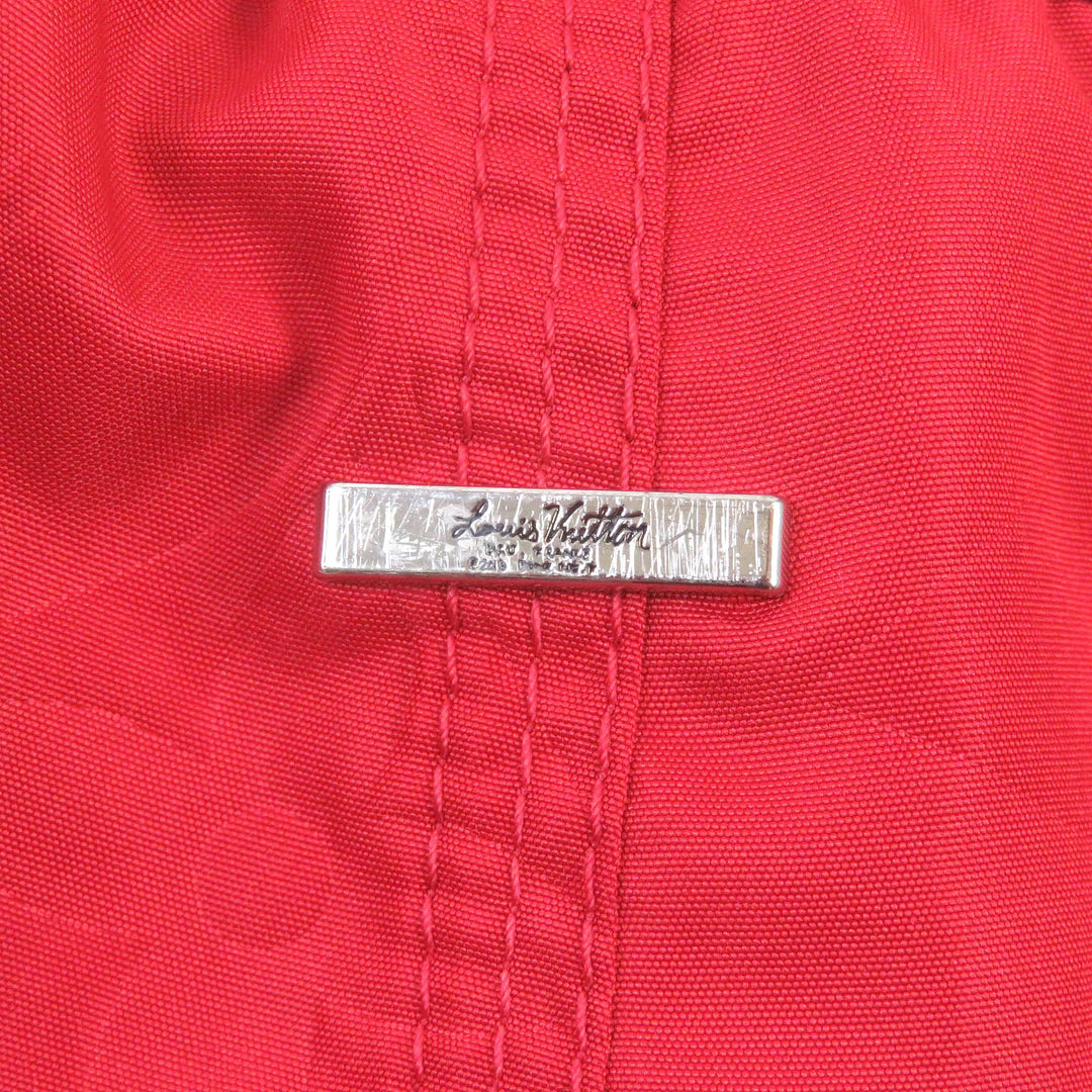 極美品□LOUIS VUITTON ルイヴィトン 22SS 3Dポケット モノグラム ボードショーツ ショートパンツ レッド S イタリア製 正規品 メンズ