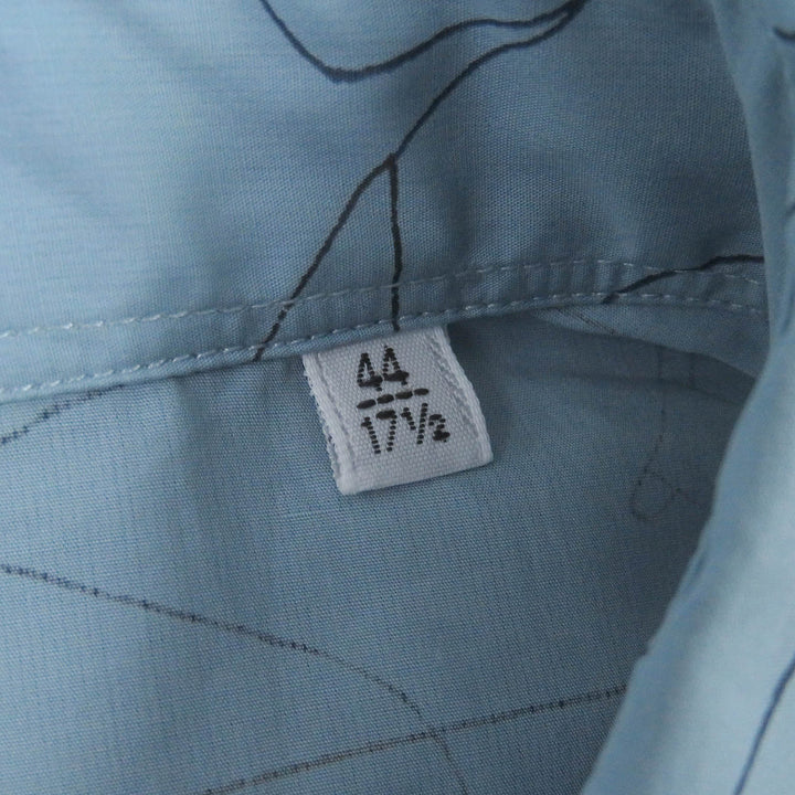 未使用品□HERMES エルメス 24SS Selles en Fragments Finesse セリエボタン スポーティーシャツ シエル・クーヴェル 44 正規品