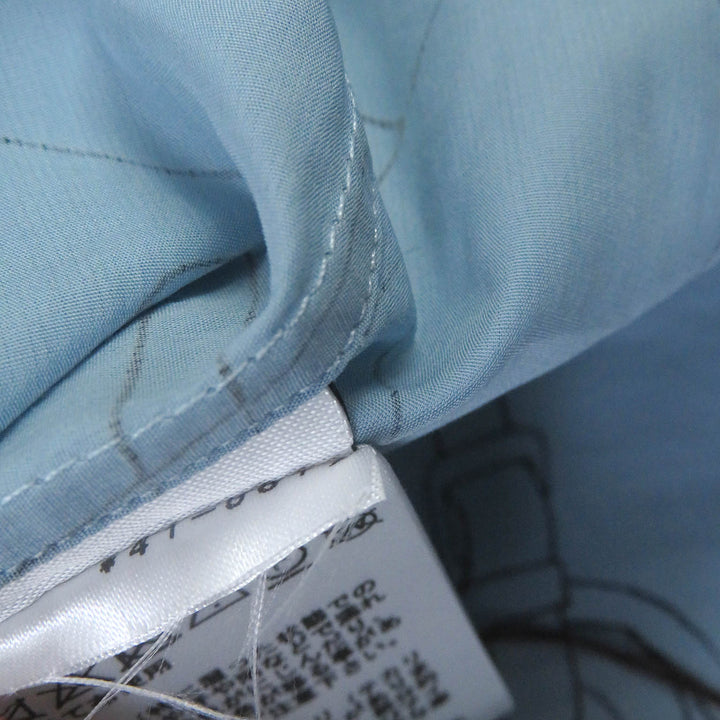 未使用品□HERMES エルメス 24SS Selles en Fragments Finesse セリエボタン スポーティーシャツ シエル・クーヴェル 44 正規品