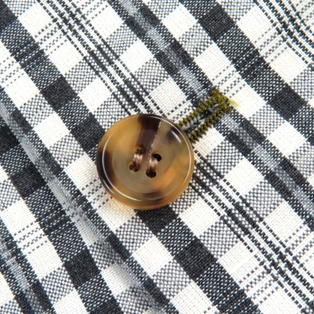 美品△COMME des GARCONS HOMME DEUX コム デ ギャルソン オム ドゥ DC-J056 リネン混 チェック シングル テーラードジャケット L 正規品