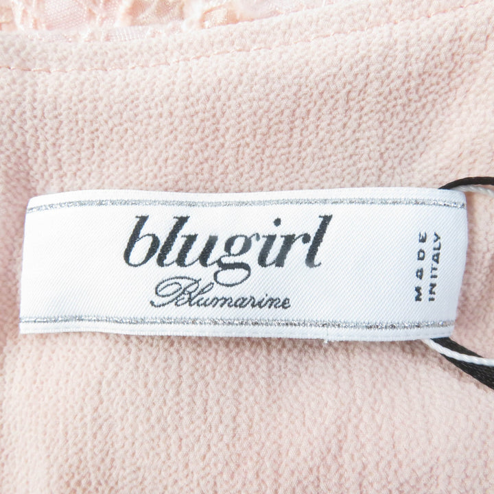 未使用品☆BLUGIRL ブルーガール LR0221137 総柄 ノースリーブ ドレス ワンピース ピンク 40 イタリア製 正規品 レディース 定価69300円