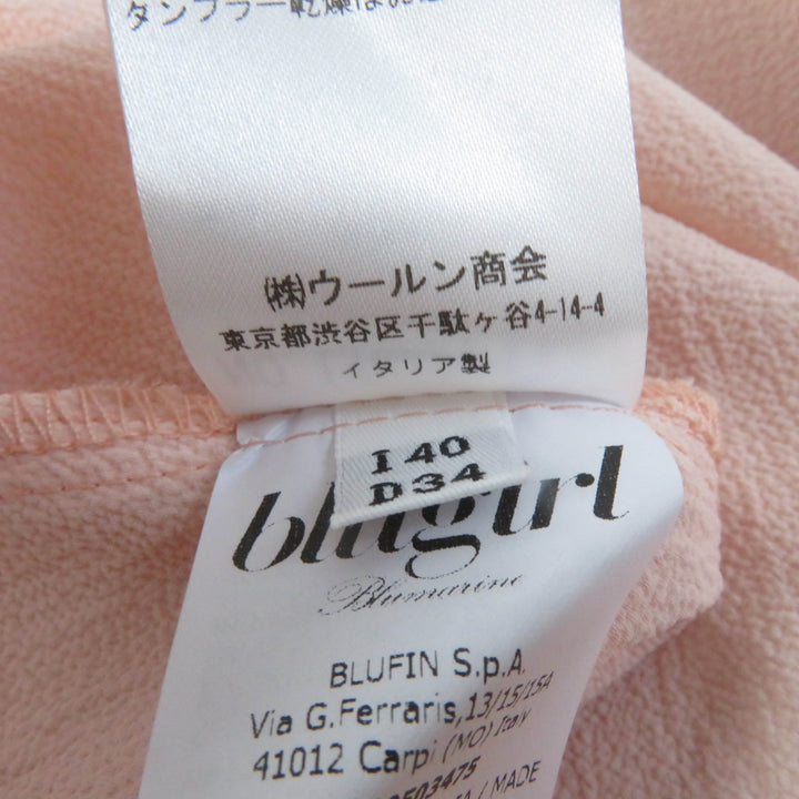 未使用品☆BLUGIRL ブルーガール LR0221137 総柄 ノースリーブ ドレス ワンピース ピンク 40 イタリア製 正規品 レディース 定価69300円