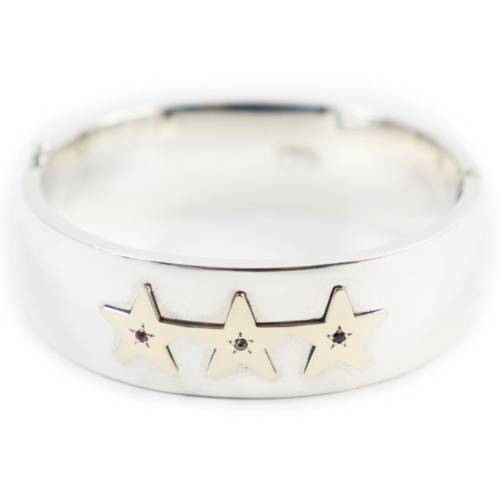 極美品●超希少 TIFFANY&amp;Co. ティファニー 1940s ヴィンテージ(第二次世界大戦中) 3Star 3スターバングル ブレスレット 総重量36.5g
