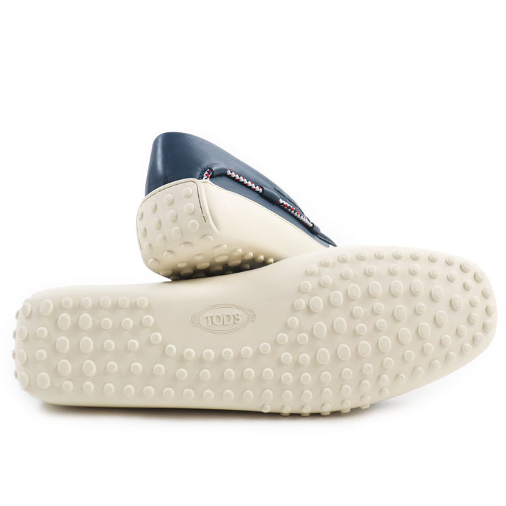 未使用品●TOD’S トッズ XXM24C0CW00SFR PANTOFOLA FERMACORDA GOMMINO 24C ロゴ入り レザー ドライビングシューズ 10.5 メンズ