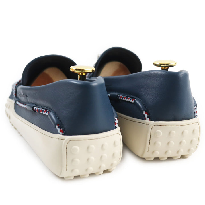 未使用品●TOD’S トッズ XXM24C0CW00SFR PANTOFOLA FERMACORDA GOMMINO 24C ロゴ入り レザー ドライビングシューズ 10.5 メンズ
