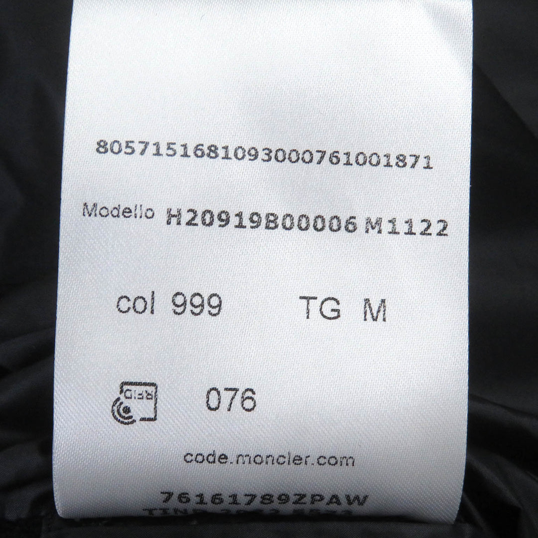 極美品□MONCLER モンクレール 2022年製 CARDIGAN ウール 切り替えデザイン ニットブルゾン ダウンジャケット ブラック M 正規品 メンズ