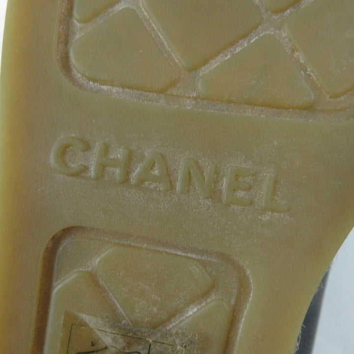 極美品◎CHANEL シャネル 22S G38628 ココマーク柄 エスパドリーユ／スリッポン ブラック ホワイト 35 箱・保存袋付き スペイン製